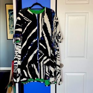 Unique fun swing style zip up dress/jacket